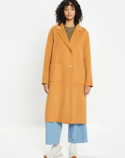 Femme Lou Andrea Manteau 100% Laine Chloe light camel