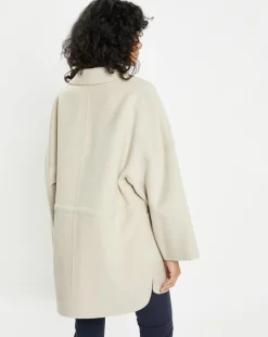 Femme Lou Andrea Manteau 100% Laine Stessy grege