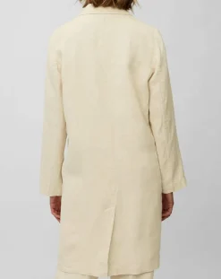 Femme Marc O'Polo Manteau 100% Lin double boutonnage beige
