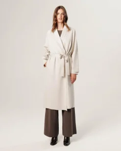 Outlet Rodier Manteau Aishwarya long blanc écru