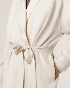 Outlet Rodier Manteau Aishwarya long blanc écru