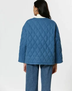 Femme The Korner Manteau Cassie bleu