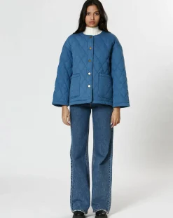 Femme The Korner Manteau Cassie bleu