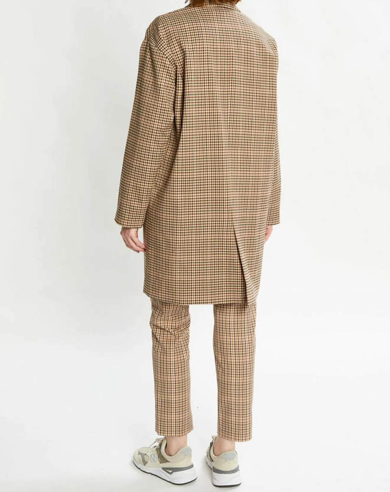 Femme Scotch & Soda Manteau droit double boutonnage à carreaux beige/marron