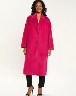 Outlet Lauren Vidal Manteau Emy fushia