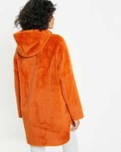 Online Lou Andrea Manteau en Fausse Fourrure Avi rouille