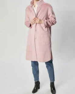 Discount Lou Andrea Manteau en Fausse Fourrure Olivia vieux rose