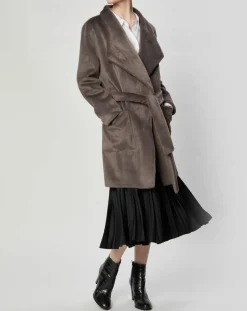 Hot Lou Andrea Manteau en Fausse Fourrure Carla zinc