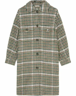 Femme Marc O'Polo Manteau en Laine mélangée à carreaux multicolore