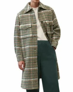 Femme Marc O'Polo Manteau en Laine mélangée à carreaux multicolore