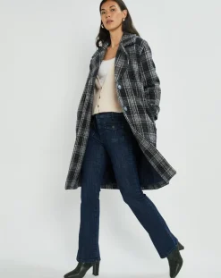 Femme Lauren Vidal Manteau en Laine mélangée Biba nuit