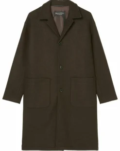Homme Marc O'Polo Manteau en Laine mélangée bouillie marron