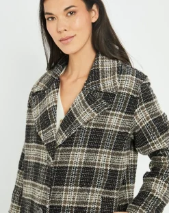 Femme Lauren Vidal Manteau en Laine mélangée Biba noir