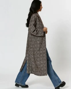 Femme The Korner Manteau en Laine mélangée Inès marron