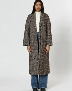 Femme The Korner Manteau en Laine mélangée Inès marron