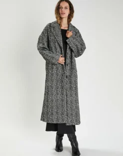 Femme The Korner Manteau en Laine mélangée Inès noir