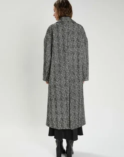 Femme The Korner Manteau en Laine mélangée Inès noir