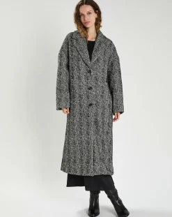Femme The Korner Manteau en Laine mélangée Inès noir