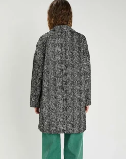 Femme The Korner Manteau en Laine mélangée Justine noir
