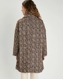 Discount The Korner Manteau en Laine mélangée Justine marron