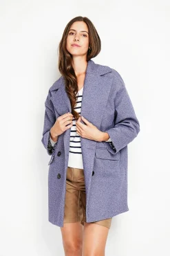 Femme Assuili Manteau en Laine mélangée loup