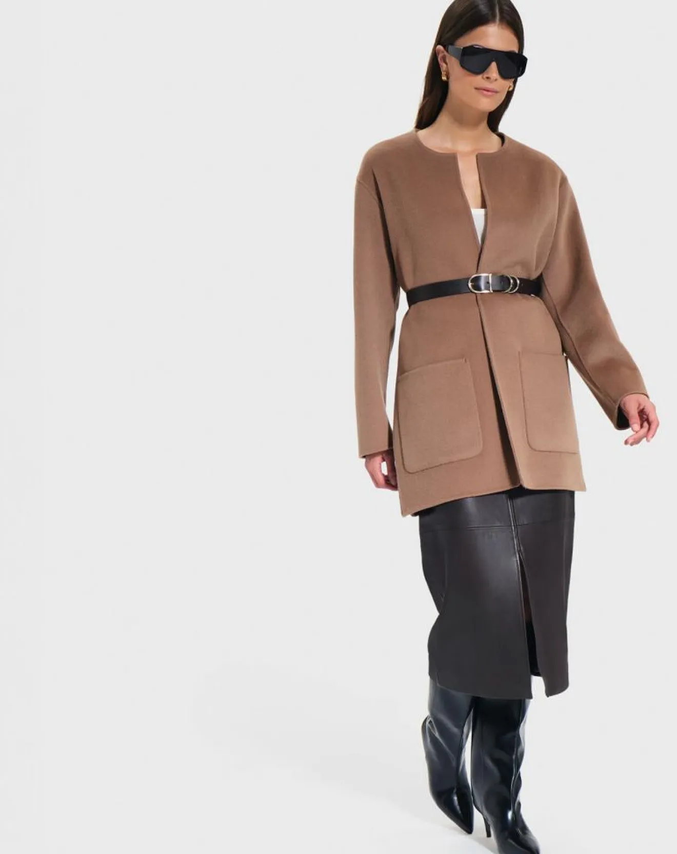 Outlet Zapa Manteau en Laine mélangée Manoa camel