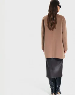 Outlet Zapa Manteau en Laine mélangée Manoa camel