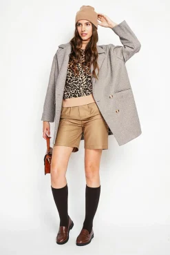 Femme Assuili Manteau en Laine mélangée marron