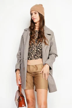 Femme Assuili Manteau en Laine mélangée marron