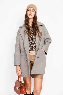 Femme Assuili Manteau en Laine mélangée marron