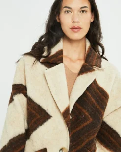 Femme Lauren Vidal Manteau en Laine mélangée Nil café/beige