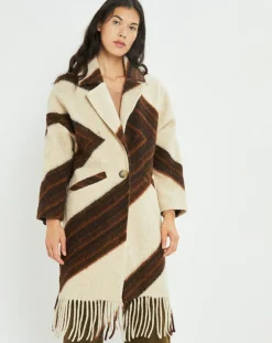 Femme Lauren Vidal Manteau en Laine mélangée Nil café/beige