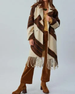 Femme Lauren Vidal Manteau en Laine mélangée Nil café/beige