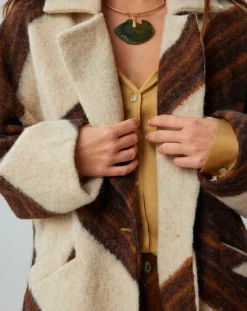 Femme Lauren Vidal Manteau en Laine mélangée Nil café/beige