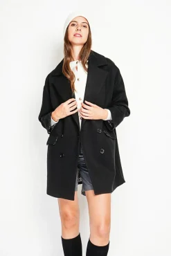 Femme Assuili Manteau en Laine mélangée noir