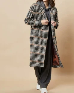 Discount Harris Wilson Manteau en Laine mélangée Syndelle imprimé pied-de-poule camel/noir/beige