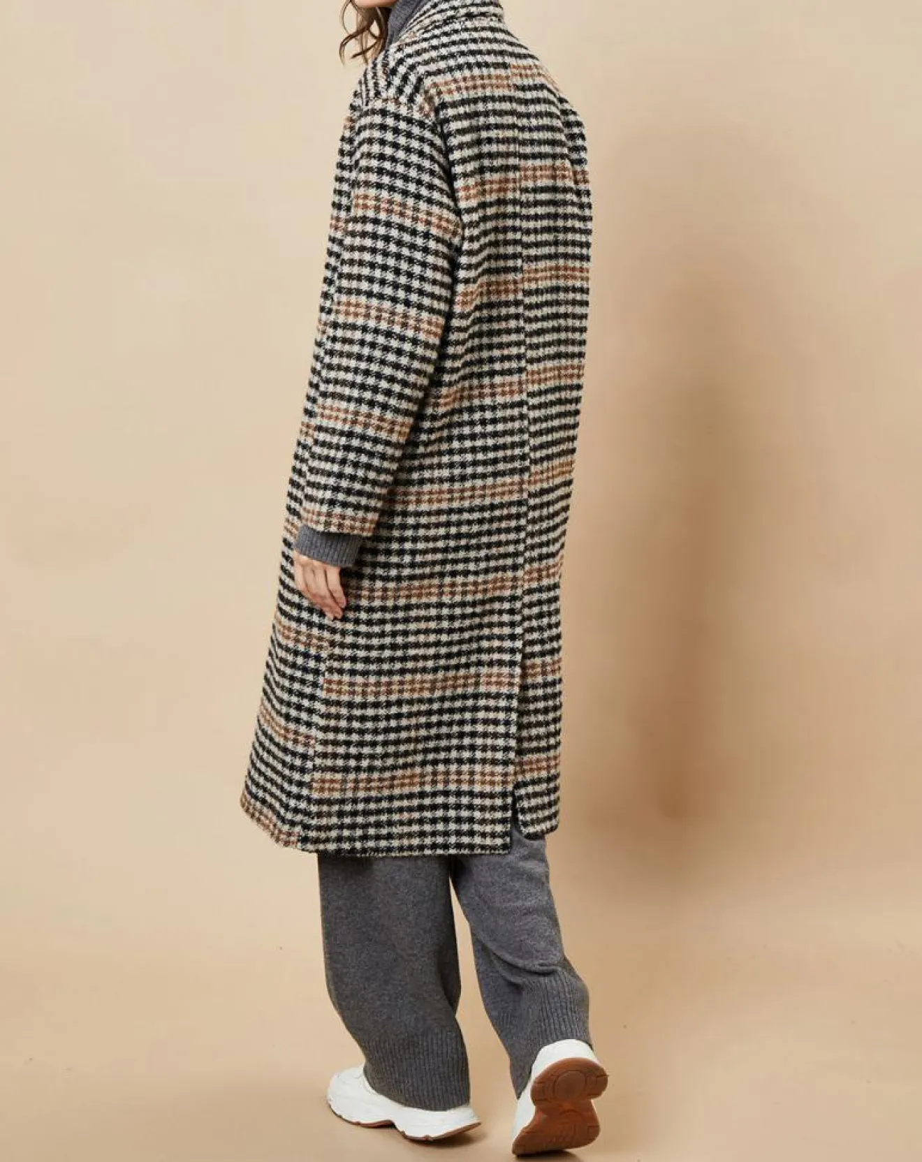 Discount Harris Wilson Manteau en Laine mélangée Syndelle imprimé pied-de-poule camel/noir/beige