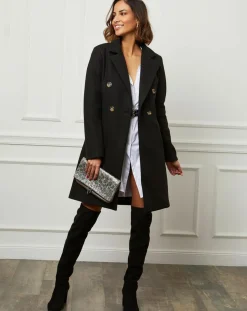 Femme L'Armoire de Suzette Manteau en Laine mélangée Zoe noir
