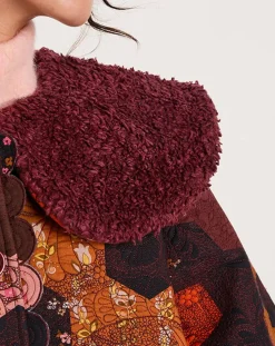 Outlet Manoush Manteau fourré Médiéval Patchwork imprimé multicolore