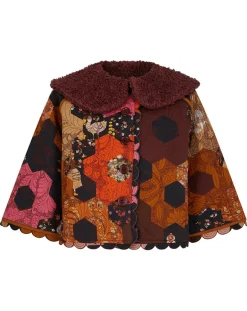 Outlet Manoush Manteau fourré Médiéval Patchwork imprimé multicolore