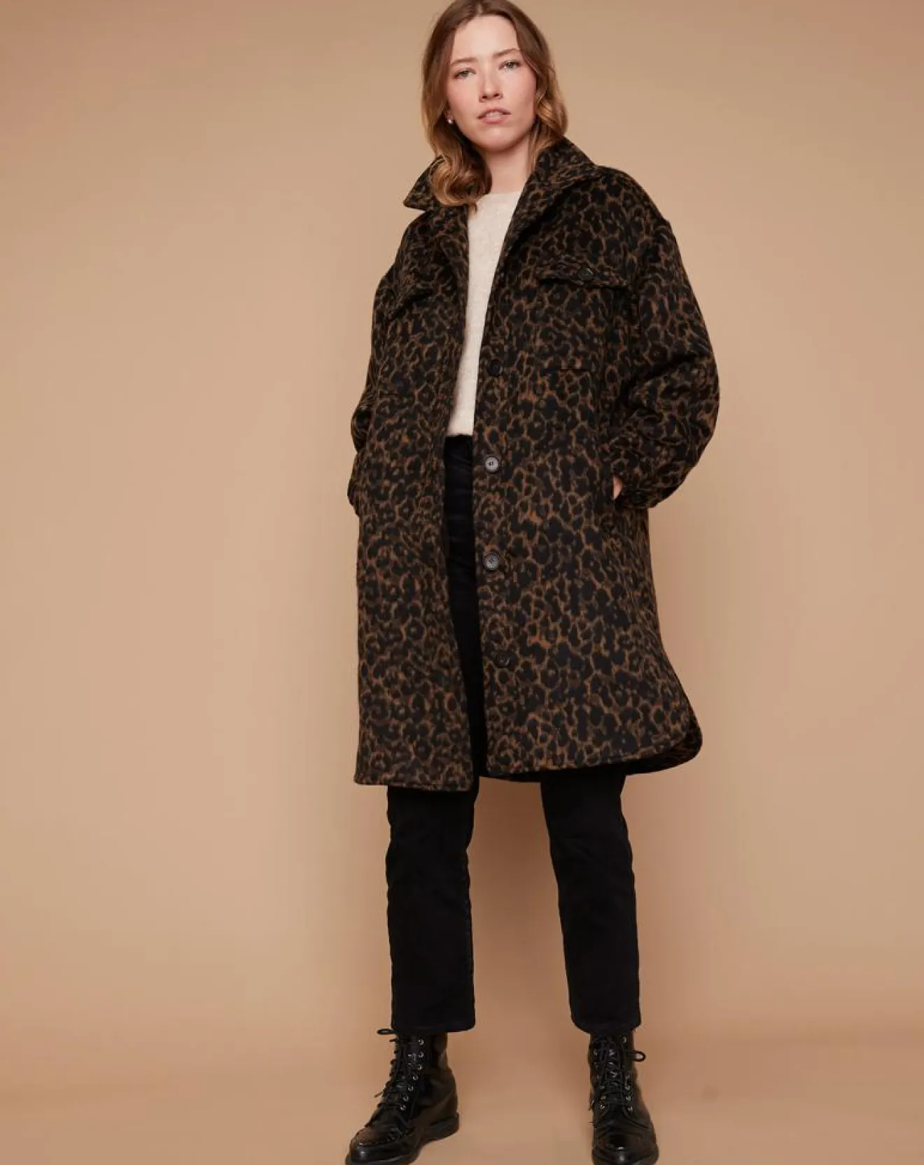 Clearance Louizon Manteau Leppard léopard