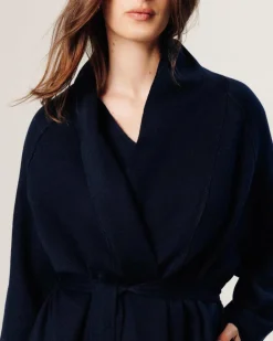 Sale Rodier Manteau Élise long bleu nuit