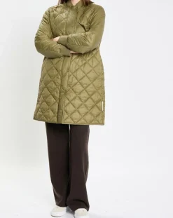 Femme Marc O'Polo Manteau long matelassé kaki
