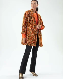 Femme Bleu Blanc Rouge Manteau Muse camouflage