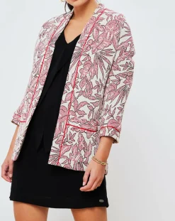 Femme La Petite Francaise Manteau Rubis hawai rouge