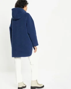 Lou Andrea Manteau réversible en Fausse Fourrure Avi Mont indigo