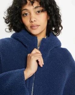 Lou Andrea Manteau réversible en Fausse Fourrure Avi Mont indigo