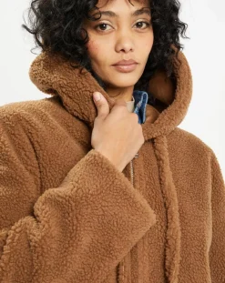 Sale Lou Andrea Manteau réversible en Fausse Fourrure 319S Mont toffee