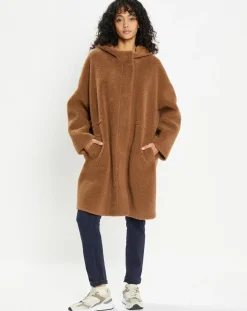 New Lou Andrea Manteau réversible en Fausse Fourrure Happy toffee