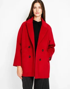 Femme Assuili Manteau Sandra bordeaux